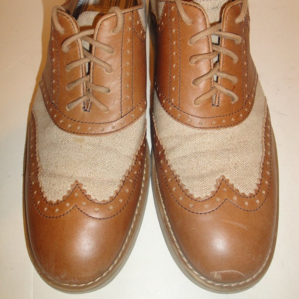 Johnston & Murphy Brown Canvas Oxford WITH TAG